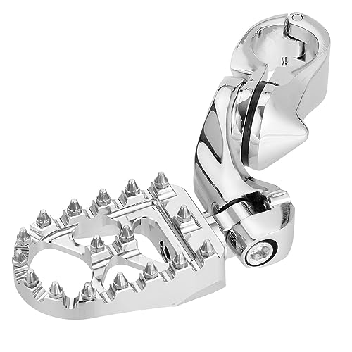 Bravema Motorcycle Highway Foot Pegs, FootPeg Pedals, 1.25 inch Highway Bar Footpegs Fit for Harley Touring Honda Kawasaki Suzuki Yamaha (Large Silver) by Bravema - Image 7