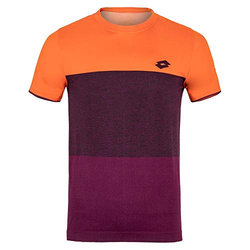 Lotto Top Ten Tee SML Herren, red orange/Grape Win (M)