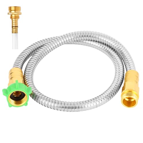 AnyEasy 304 Stainless Steel Metal Short Garden Hose Flexible, Portable