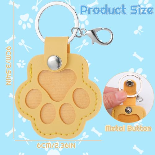 Partideal 7 Stücke Schlüsselanhänger für Tierhaare, Tierhaar Erinnerung Schlüsselanhänger zum Sammeln von Katzen- und Hundehaaren für Katzenliebhaber