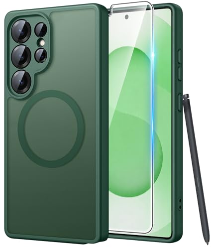 Image of FNTCASE for Samsung Galaxy S25 Ultra Case: [Fit for Magsafe] [Full Camera Protection] Translucent Matte Cases with [Screen Protector] Military Grade Shockproof Protective Phone Cover