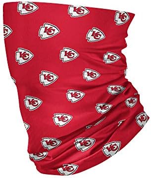 FOCO NFL Kansas City Chiefs Neck Gaiter, One Size, Mini Print Logo