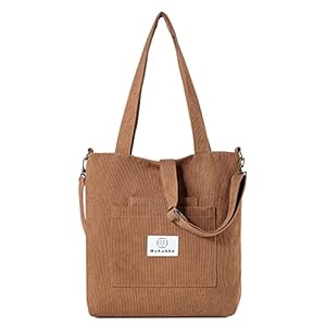 Makukke Schoudertas Dames – Corduroy Schoudertas Dames Handtas, Shopper Dames Handtas voor Kantoor School Shopping…