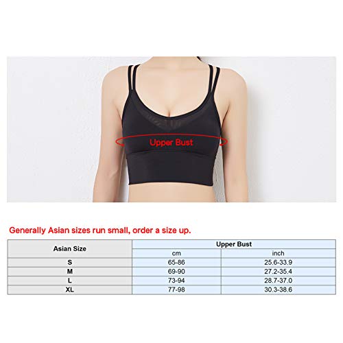 pedkit Sutiã esportivo feminino de secagem rápida malha de emenda push-up à prova de choque e acolch