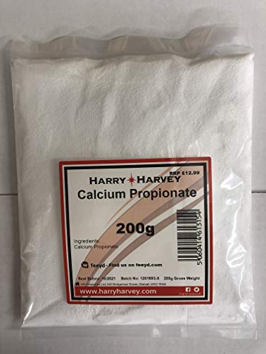 Harry Harvey Calcium Propionate 200 g | Bread & Bakery Preservative | Mold Inhibitor & Shelf-Life Extender