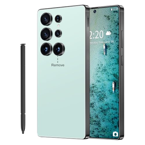 Image of SZV I25 Ultra Unlocked Cell Phone,12+512GB 5G Unlocked Phone, Built in Pen Android 14 Battery 7000mAh 6.99" HD Screen Smartphone, Dual SIM/Face ID/Fingerprint Lock/GPS (Cyan, 12+512G)