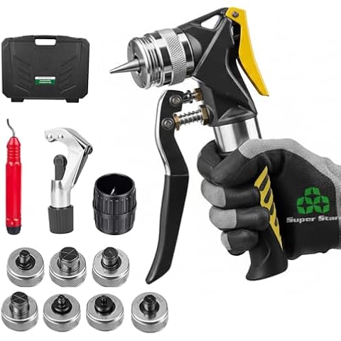 Super Stars Hydraulic Copper Tube Expander Kit – HVAC Swaging Tool with Tube Cutter, Deburring Tool Cover