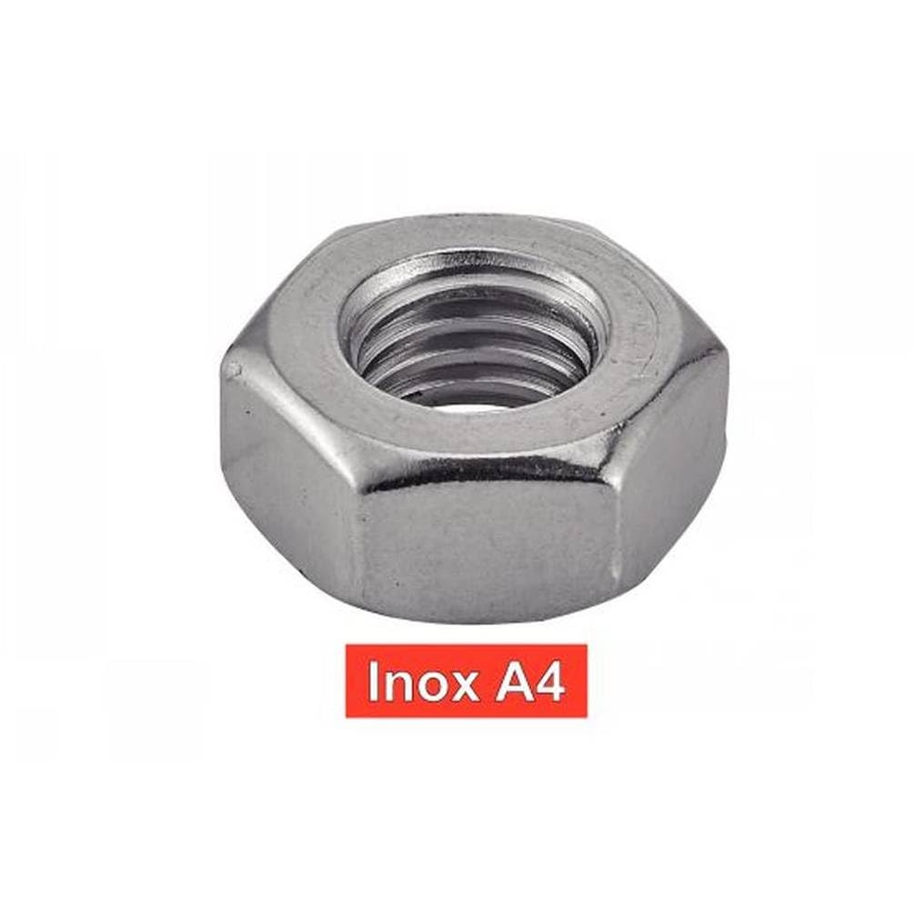 D-Work, 25 dadi esagonali, passo a sinistra, M2,5 mm, DIN 934, acciaio inox A4