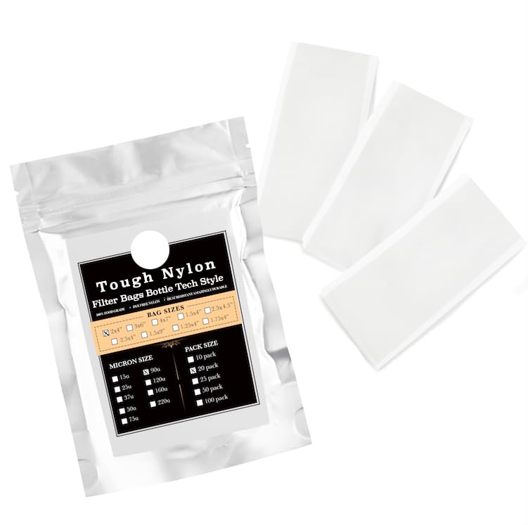 40 Pack ] 2X4.5 Inch 120 Micron Pressing Filter Bags - Nylon Mesh - View #4
