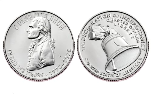 Semiquincentennial Quarters 2026 P & D, Declaration of Independence, 2 Coins Set