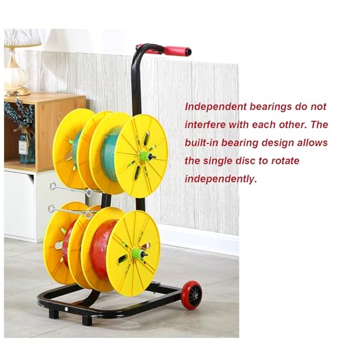 Support de bobine robuste – Organisateur de câbles autoportant avec une capacité de 136 kg pour solutions de stockage de fils électriques, industriels et de vente au détail