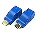 HDMI Extender, H-COME Up to 100ft HDMI Ethernet Network Extender Adapter Over RJ45 Cat5-e Cat6 Cable (Transmitter + Receiver, 1 Port RJ45)