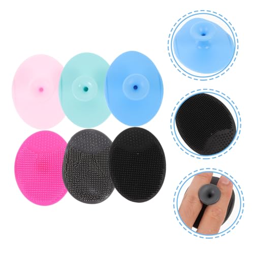 Mipcase Escova Manual Para Limpeza Corporal 6 Peças Escova De Limpeza Facial De Silicone Escova De B