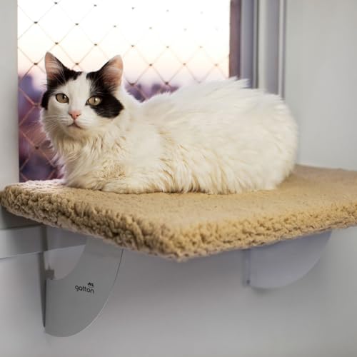 Prateleira de Janela para Gatos Sem Furos Spacecat Lunar Gatton - Bege