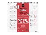 calendario cocina Material principal: doble espiral metálica; papel de 120gr/m2; papel fsc