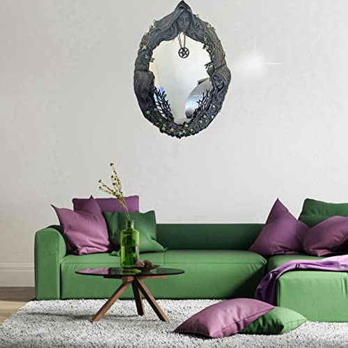 Miroir triple déesse de la lune suspendu rétro à cinq branches