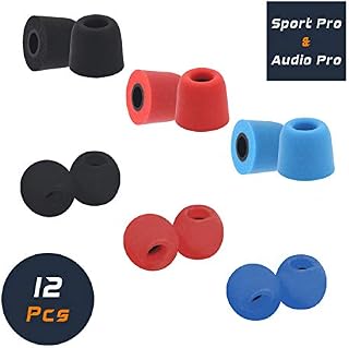Foam Earphone Earbuds Tips, Sport Pro & Audio Pro Eartips Assorted Colors Variety