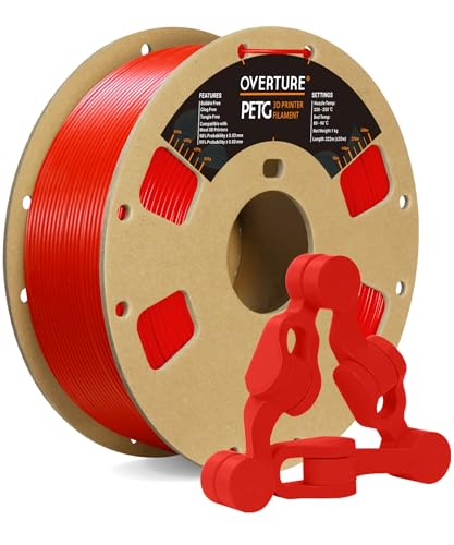OVERTURE PETG Filament 1.75mm, 3D Printer Filament, 1kg Filament (2.2lbs),...