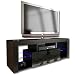 Produktbild Superb TV Ständer Einheit Schrank 130 cm + Schwarz oder Weiß + MATT mit Acryl Hochglanz Tür + Floating/stehend + LED mit Fernbedienung