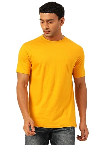 Image of Solid Soft Cloth Round Neck Cotton Relaxed Fit T Shirt