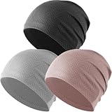 Justrideon 3-Pack Cooling Skull Cap for Men Women Thin Summer Beanie