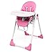 GOPLUS Chaise Haute Evolutive pour Bébé 3 en 1, Réglable en Hauteur et Pliable, Ceinture de Sécurité à 5 Points d’Attache pour Bébés 6 Mois + Charge 20KG (Rose)