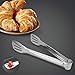 4Pcs 9-Inch Cooking Tongs 304 Stainless Steel Kitchen Tongs, Easy to clean and store, Great for cooking, grilling, Barbecue and frying, openwork design, heat resistant, multiple uses