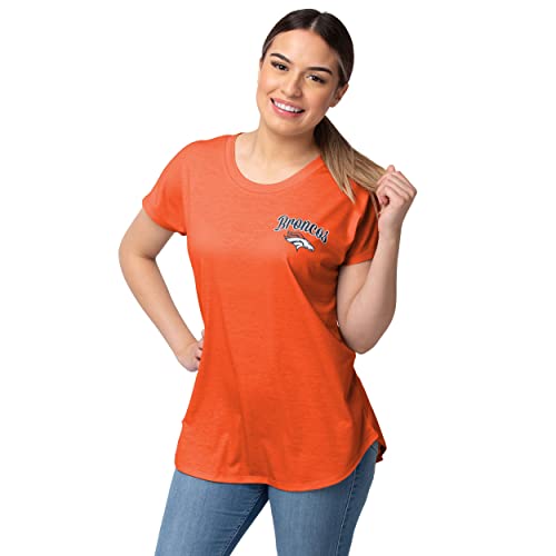 FOCO Denver Broncos NFL Womens Script Wordmark Tunic Top - XXL