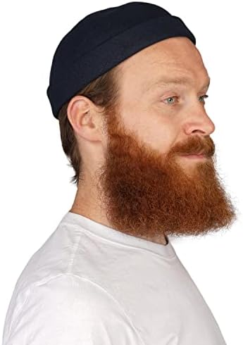 HANSEHELD Docker Cap Leinen Kurz Flach Segler Sailor Cap - Sommer Seemannsmütze für Dockeraufgaben | Made in Germany