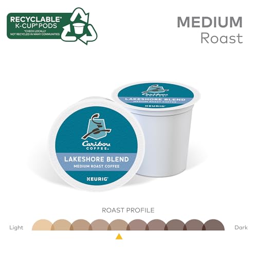 Caribou Coffee Lakeshore Blend Keurig Single-Serve K-Cup Pods, Medium Roast, 24 Count (Pack of 4) - Thumbnail 5