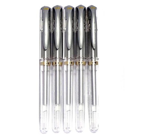 Uni-Ball Signo Broad Point Gel Impact Pen Silver Ink, 1.0Mm, 5 Pens Per Pack (Japan Import) #TOP1