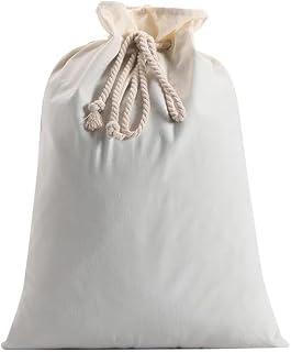 TRgqify-KM Bolsa Lisa de Papá Noel, calcetín navideño en Blanco Personalizado, Regalos for niños, Dulces con cordón de Navidad, Bolsa de Papá Noel (Color : Beige, Size : 48x70cm)