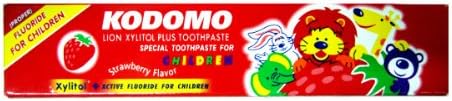 Lion Kodomo Children Child Kids Kid Xylitol Toothpaste Strawberry 90 G Made in Thailand