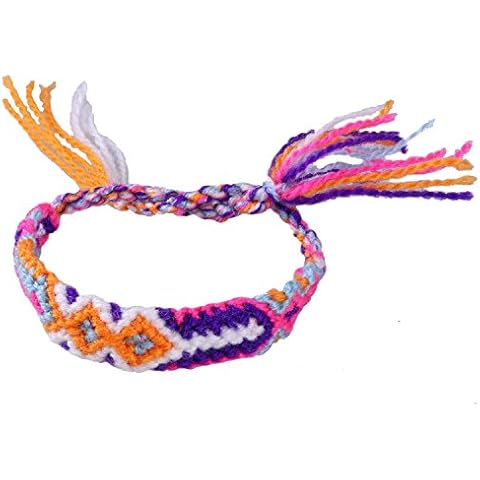 C.QUAN CHI Women Tread Bracelets Handmade Braided Friendship Cuff Barcelets Bangle Personalised Bracelets Ajustable Wristband Bracelets Jewelry (63J) Cover