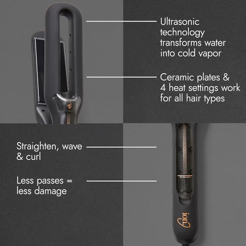 Plancha de cabello con vapor frío y placas cerámicas miniatura 3