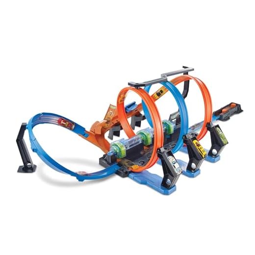 Hot Wheels Triple Looping, pista de coches de juguete (Mattel FTB65)