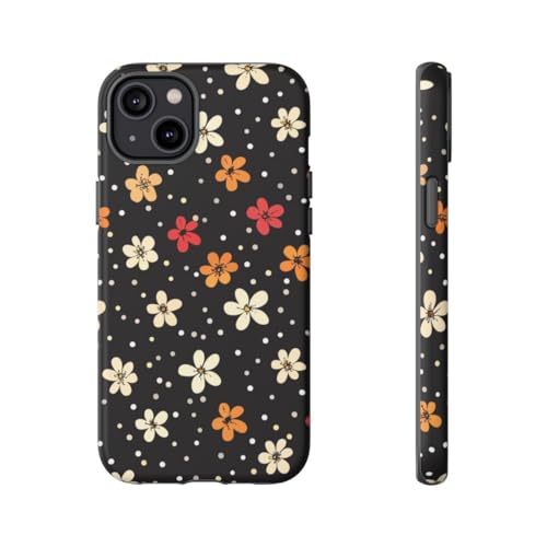 Coque rigide mate iPhone 14 Plus pour éviter les rayures au motif fleurs