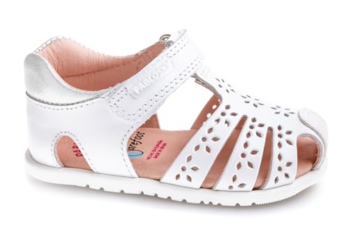 Pablosky 037200, Sandalia Bebé-Niñas, Blancos, 23 EU Ancho