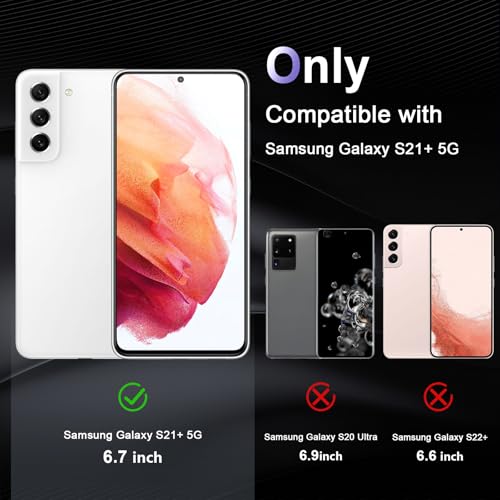 Image of Case for Samsung Galaxy S21 Plus, Military Grade Drop Protection Phone Case, Yellowing Resistant, Anti-Scratch Hard PC Back, Shockproof Hard Ultra-Thin Protective Cover, Clear
