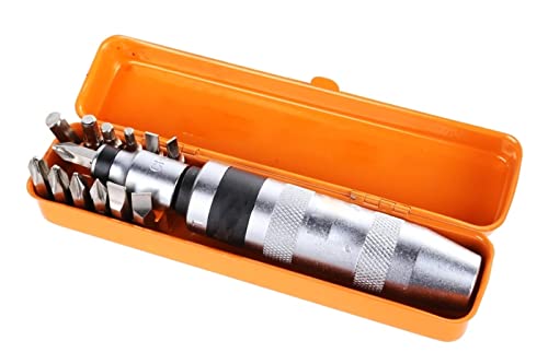 Set13 pz Cacciavite a Percussione 1/2'' Pollici con Kit Punte Avvitatore Manuale per Fissaggio Viti Bulloni a Taglio Croce Esagonali