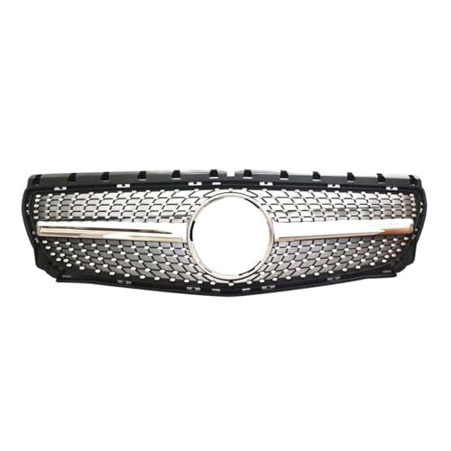 Front Mask Grid Bumper Grille Inlet Grill Tuning Accessories Compatible For Mercedes Benz B Class W246 2012-2019 GT Diamond Style Styling(12-14 Diamond Silver)