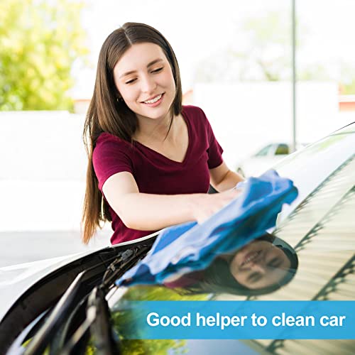 36 Pack 16'' X 16'' Microfiber Cleaning Cloths Cleaning Rags Reusable Wash Rags Microfiber Towels Softer Highly Absorbent Multifunctional Purpose Cleaning For House Kitchen Car Window Dust (Blue) #TOP6
