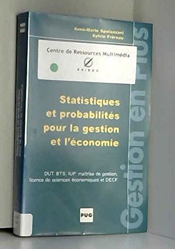 PU GRENOBLE - Statistiques et probabilités pour la gestion et l'économie - -3%
