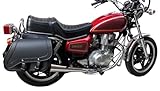 Misure 32x42x15cm WinNet Coppia di Borse laterali Rigide in Pelle a Bisaccia valigie per Custom compatibili con Honda CM 400 T