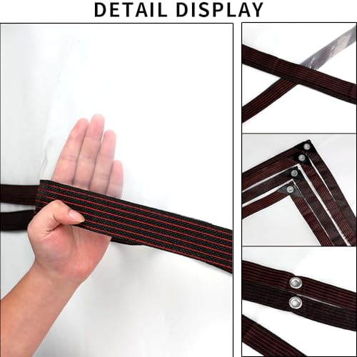 Jiahuade Tarpaulin Waterproof Transparent,Waterproof Transparent PVC with Eyelets,Transparent Eyelets,Durable Canopies,Waterproof Film Garden - Image 3