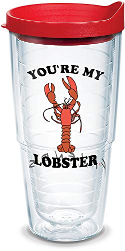 Tervis Friends Lobster Made in USA Double Walled Insulated Tumbler Travel Cup Keeps Drinks Cold & Hot, 24oz, Classic