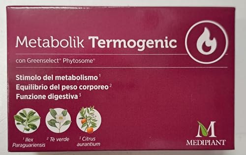 Mediplant, Metabolik Termogenic 30 capsule, stimolo del metabolismo, equilibrio del