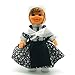 Folk Artesanía Muñeca Regional colección de 15 cm con Vestido típico aldeana Vasca País Vasco España.