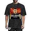 Joe Jonas Fastlife Vinyl Cd Cover Summer Casual Tee Short Sleeve Crew Neck Cotton Tops Unisex Washed Vintage T-Shirt Black L #5