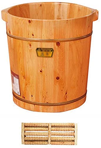 Barril spa de pies de madera natural para pedicura